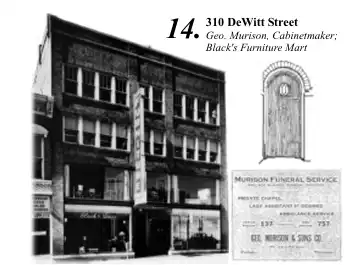 Geo. Murison Cabinet Maker - credit Portage Walking Tour Guide