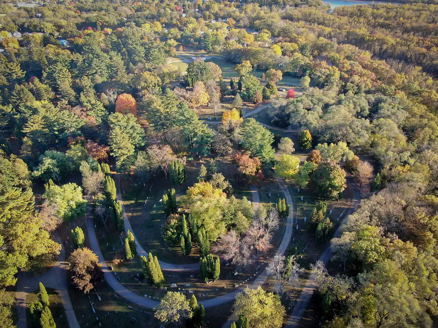 Silver-Lake-Cemetery-Overhead